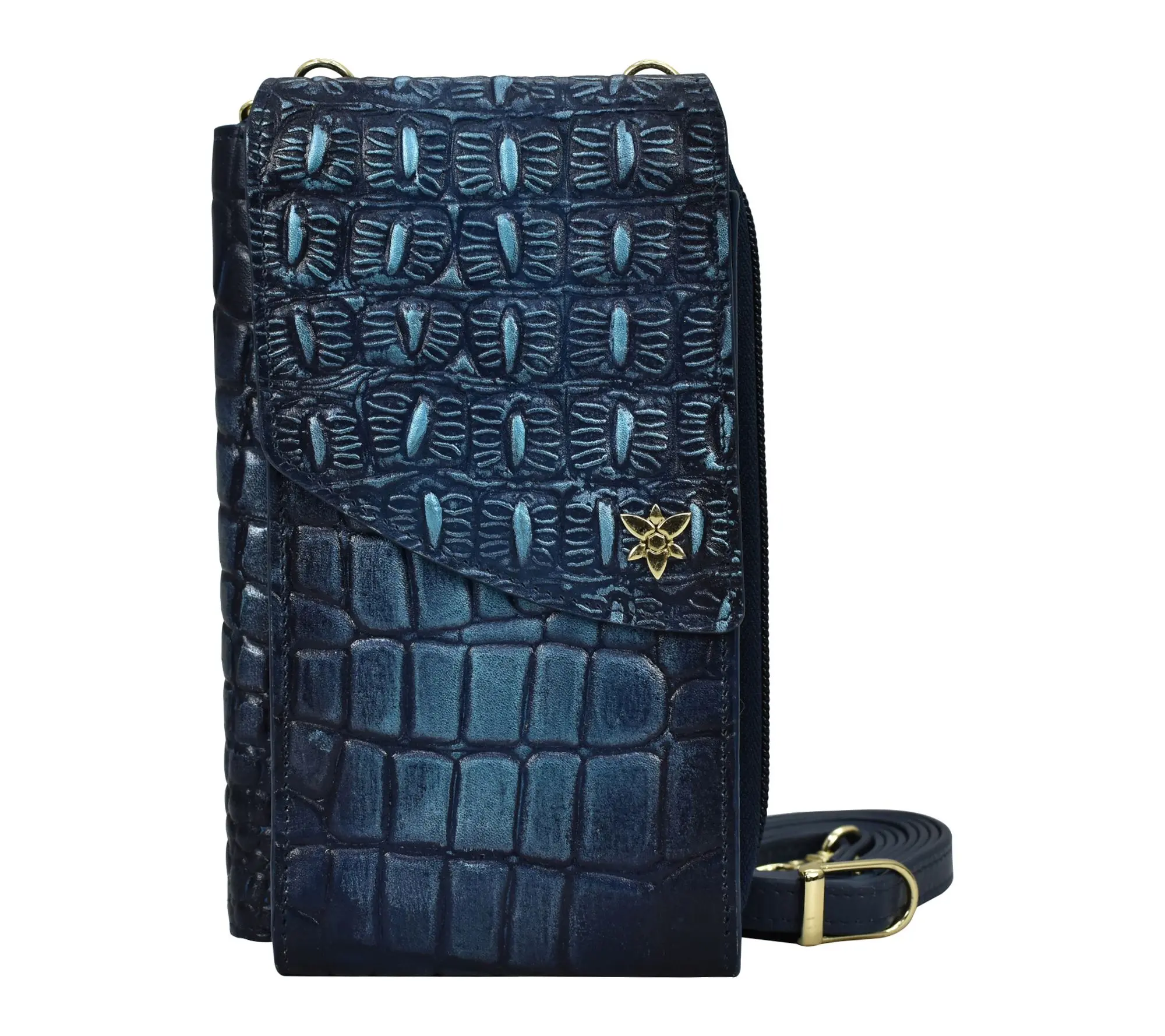 Anushcka Painted Leather Crossbody Phone Case