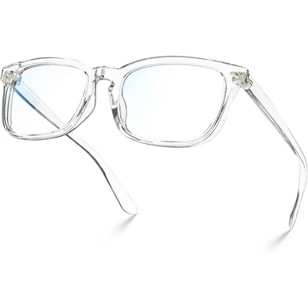 Blue Light Glasses, Square Frame Anti-Computer Glare Eyewear for Gaming, Unisex Reading Glasses for Men and Women