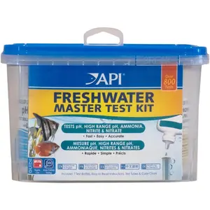 800-Test Freshwater Aquarium Water Master Test Kit, White, Single, Multi-colored
