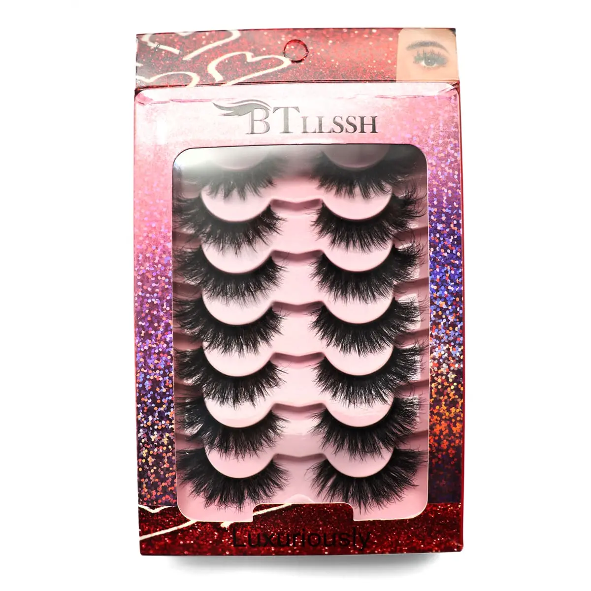 7 Pairs Voluminous D Curl Gentle False Eyelashes, 17mm Fluffy Thin Fake Lashes, Daily Use Long Tail Design, Solid Non-Flammable Material, Cosmetic, Diy Volume Eyelashes, DIY Personal Lashes