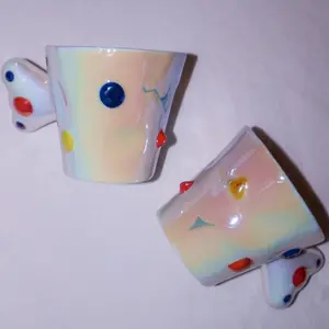 Fantasy Rivet Series Handmade Ceramic Fish Tail Cup