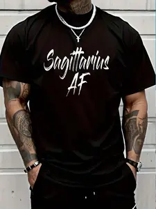 100% Cotton Sagittarius AF Tshirts T-Shirt Women's Men's Graphic Tee Crew Neck summer vacation Tops