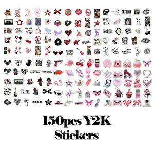 Y2K Vintage Sticker, 150pcs/set Waterproof Self Adhesive Decor Paper, Decor Sticker for Gift Greeting Card Water Bottle Laptop Phone