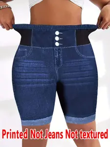Women's Printed Skinny Leggings, Non-Denim Fabric, Tight-Fitting Design, All-Season Wear, Fashionable Bottoms for Daily Use, Casual, Basic