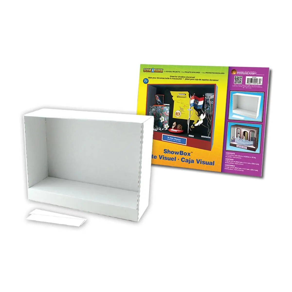 212 MAIN Small Animal Toy Accessory Display Box - Compact, Sturdy Plastic Diorama Base for Woodland Scenics Showbox Setup