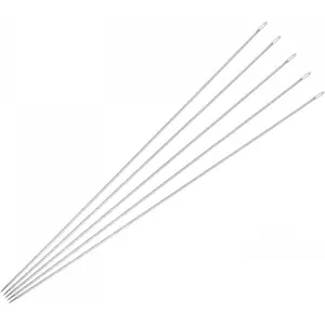 uxcell Beading Needles Fine Thin Long Straight Sewing Embroidery Threads Stainless Steel 4.72 Inch 0.03 Inch Wire Diameter 50Pcs