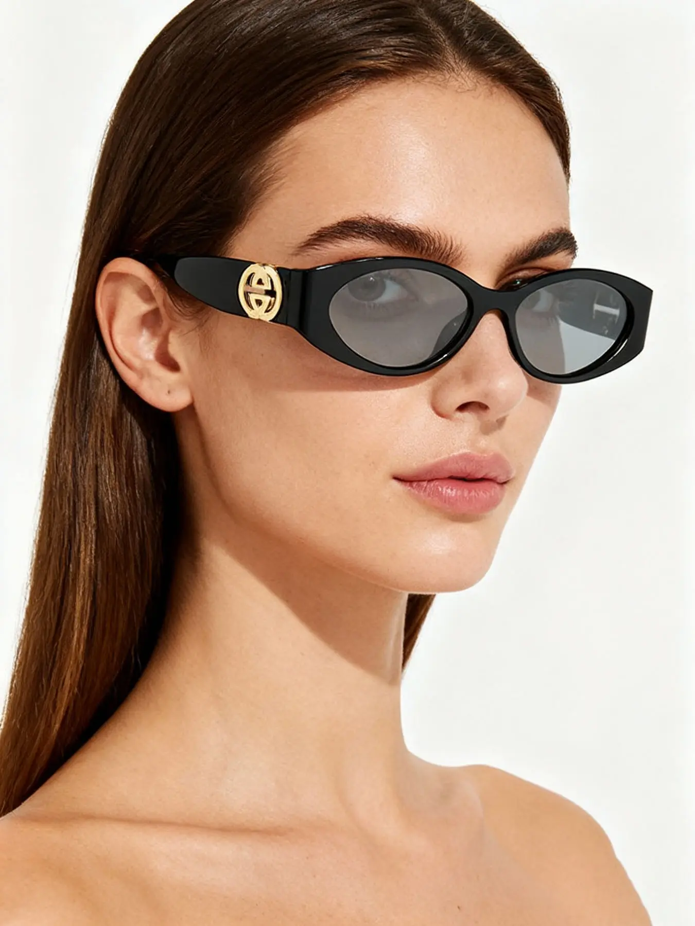 Fashion Small Frame Oval Sunglasses, Modern Narrow Frame Uv400 Protection, Stylish Versatile for Driving Beach Travel, Fashionable Sunglasses, Modern Trendy Sunglasses, Trendy Styling Sunglasses, Trendy Beach Eyewear