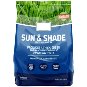 Sun & Shade Southern Grass Seed Mix, for Sun to Partial Shade, 3 lb.