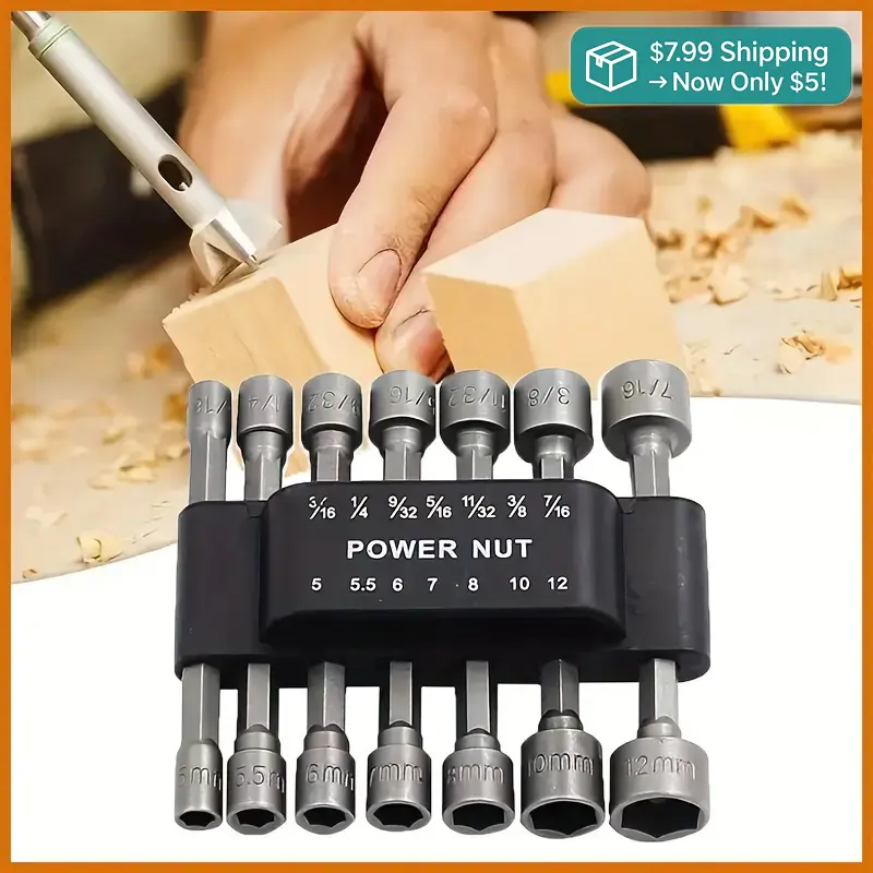 1/4 Inch Hex Shank Nut Driver and Screwdriver Bit Set 18PCS CRV Steel Power Drill Accessories for Home Office DIY Projects Professional Tool Kit