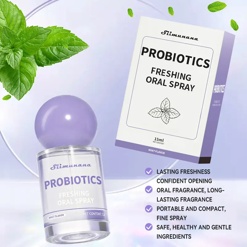 Probiotic Oral Spray 15ml - Fresh Breath & Oral Care, Sugar-Free, Portable,Breath Freshener for Long-Lasting Freshness & Oral Care Gentle