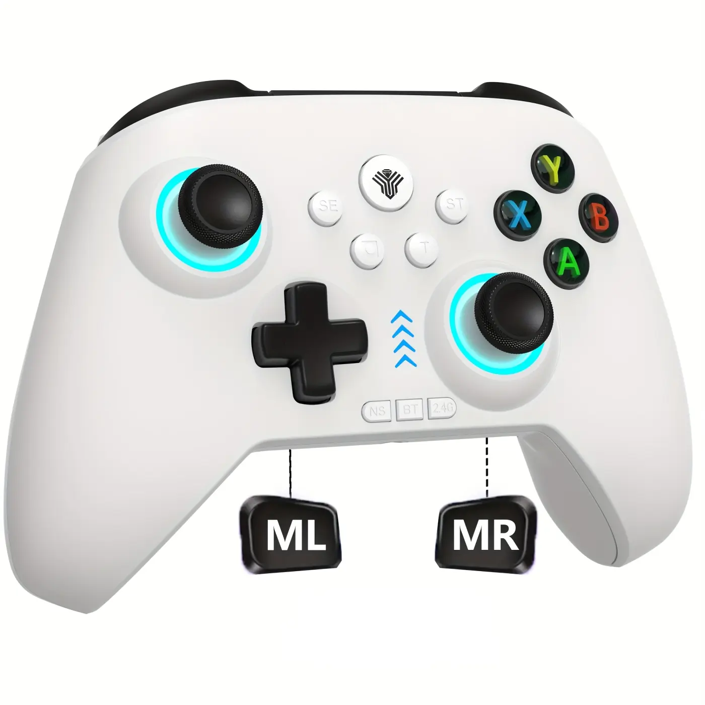 YUYIU Dawn Breaker Wireless Pro External Gamepad - Wireless Console Controller with Hall Effect Anti-Drift Joysticks, Linear Triggers, Dual Vibration, 6-Axis Gyro, Programmable Macro Keys for PC Steam/Android (Not for Xbox, Gamer Birthday Gift)