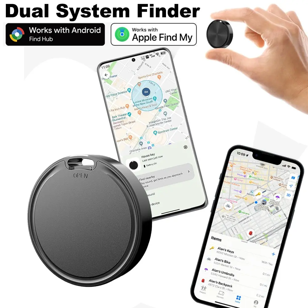 Bluetooth Smart Anti-Lost Tracker for iOS & Android, Smart Tracking Tag, Two-Way Alarm GPS Locator with Long Standby, Anti-Theft Device for Cars, Elderly, Kids, Pets, Keys, Wallet and Phone