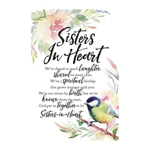 Dexsa Sisters In Heart Wood Plaque with Easel Dexsa Sisters In Heart Wood Plaque with Easel