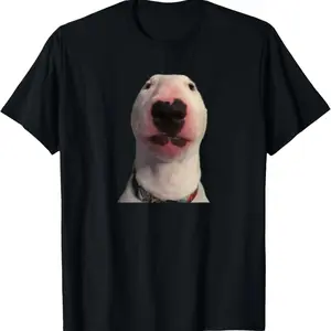 Men's 100% Cotton Walter Dog Meme Graphic T-Shirt - Unisex Short-Sleeve Round Neck Clothes, Ideal Gift for Casual Wear, Tshirt