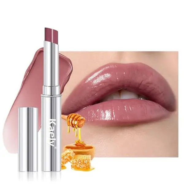 evpct Mauve Honey Lipstick Moisturizing Tinted Lip Balm for Older Women | Hydrating Formula Tinted Lip Oil Stick, Sheer Lightweight Softening, Shine Glowy Lipgloss Lips Color Tint Stain, Cruelty-Free