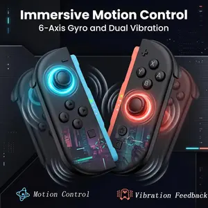 Controller for Switch 2 Controller,L/R Controllers Support Motion Control/Wake-up/Dual Vibration/Screenshot Wireless