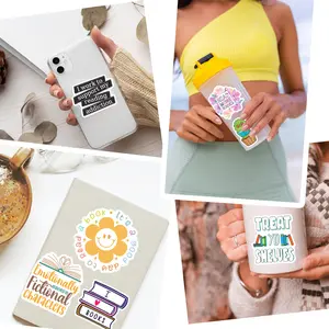 150 PCS Kindle Stickers For Bookish Readers, Laptop, Water Bottle, Ebook Reader Skin, Reading Decals Waterproof booktok