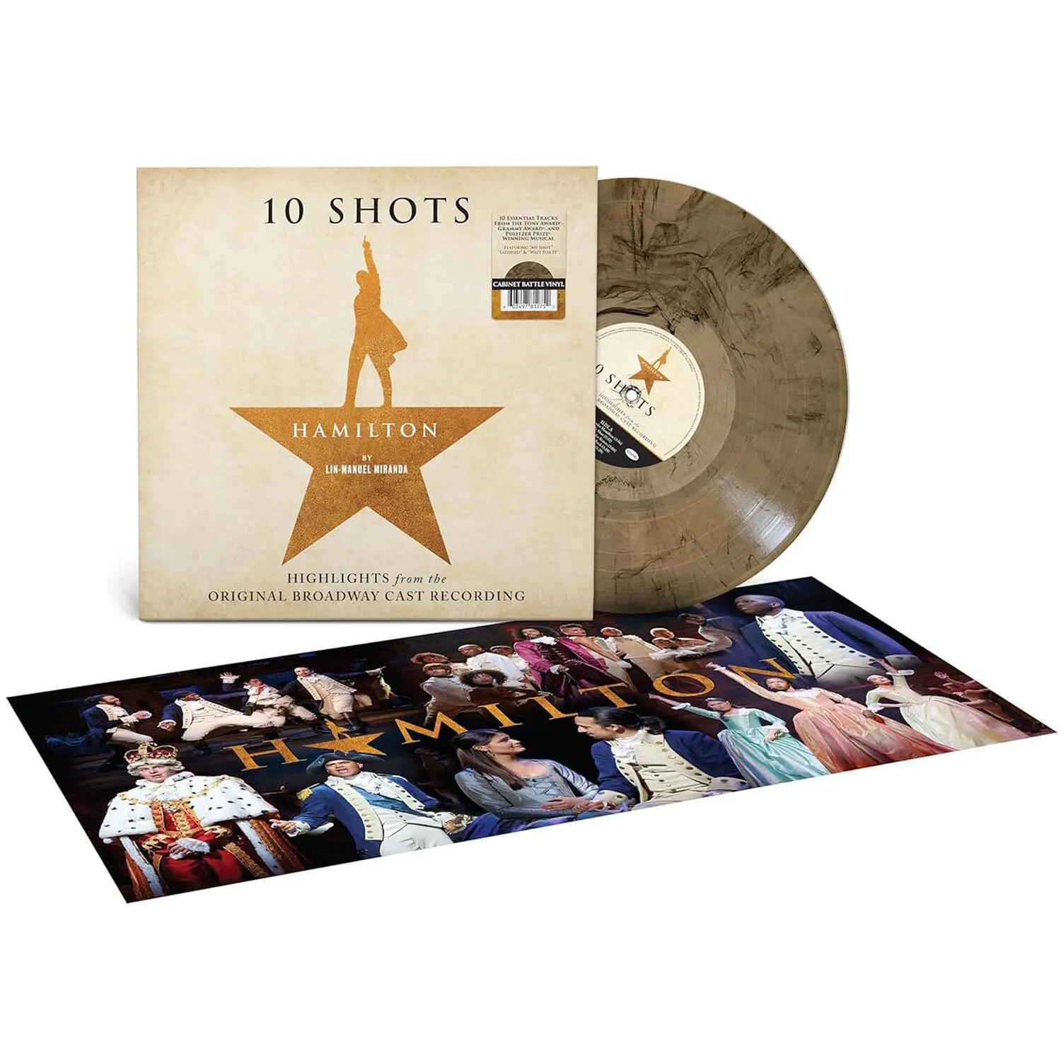 Lin-Manuel Miranda - Hamilton: 10 Shots (Highlights From the Original Broadway Cast  Recording)(Cabinet's confrontation Vinyl)  [VINYL RECORD - LP] Colored Vinyl, Tan, Smoke