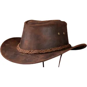 Leather Cowboy hat Also Worn as Outback hat Western  Australian Hats for Men & Women