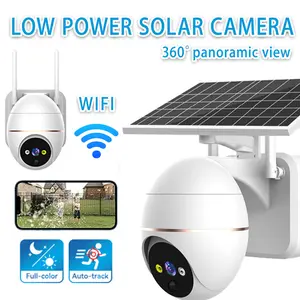 Outdoor HD WiFi PTZ Security Camera - Solar-Powered Wireless IP Model with Built-in Battery, Long-Standby Card-Enabled Video Surveillance via iCsee APP