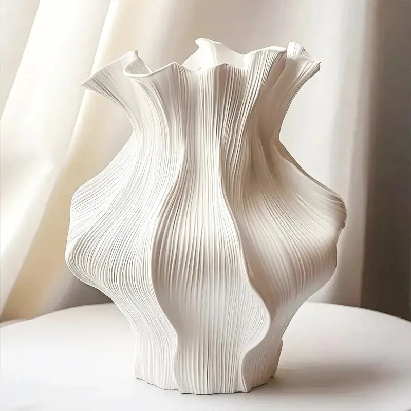 19cm Nordic Ceramic Decorative Vase - Elegant Modern Home Decor, All Seasons Indoor Living Room/High-end Desktop Accent, Great for Hydroponic and Dried Flower Arrangements, Adds Natural Touch, Arrangement, Great For Hydroponic Arrangements