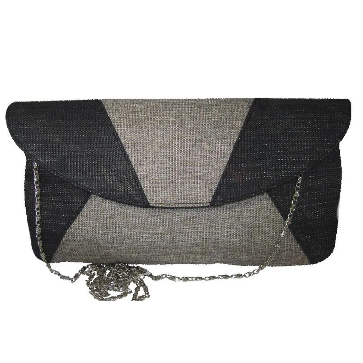212 MAIN Aryana Black Fashion Clutch - DIY Purse Making & Craft Project Supply, Evening Bag with Top Flap, Magnetic Snap Closure, Drop-in Chain