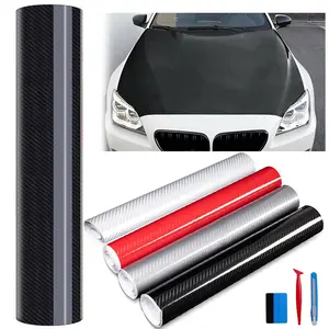 7D Carbon Fiber Sticker, Car Exterior Decorative Sticker, Universal Car Accessories for Motorcycle & SUV, Emblem Badge Decal Decoration, Premium Vinyl Sticker for Car Decor