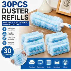 Disposable Dusters Refills – Heavy Duty Electrostatic Duster Heads, Total 30 Count, Trap Dust & Hair Instantly, Extendable Cleaning Tool Compatible, Viral TikTok Deep Cleaning Must-Have for Home, Ceiling Fans & Blinds