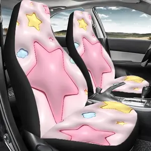 Colorful Star Pattern Car Seat Cover, Automotive Seat Covers, Car Seat Decorative, Durable Polyester Car Seat Protector, Universal Car Interior Accessories for Front & Rear Seats