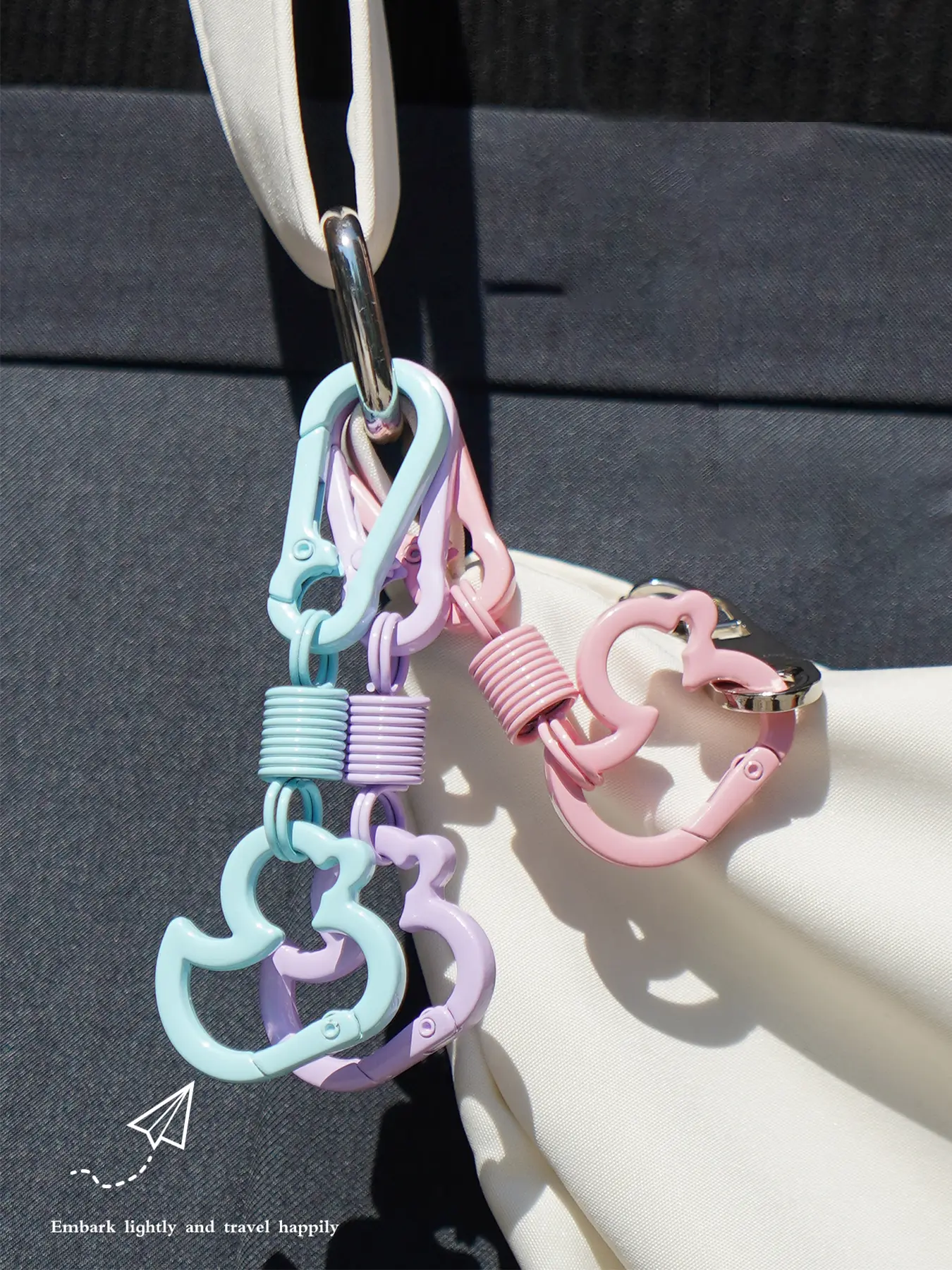 12 Cute Duck-Shaped Metal Keychains, Fashionable Alloy Keychain, Spring Clip, Macaron Colors, Durable Zinc Alloy, DIY Crafts, Party Gifts, Birthday Presents, Trendy Cute Keychain