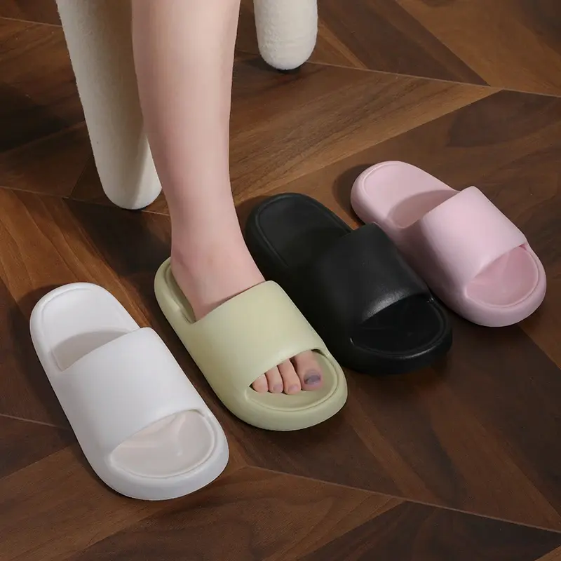 Cloud Cushion EVA Bathroom Slippers for Women & Men Thick Sole Non Slip House Slides Soft Lightweight Indoor Outdoor Shower Sandals