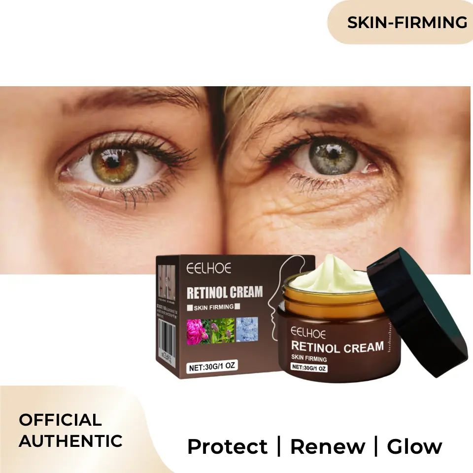 EELHOE Retinol Cream 30g - Gentle, Hypoallergenic Anti-Aging Moisturizer for All Skin Types, Boosts Collagen Production, Hydrating with Deep Hydration & Moisture Lock Benefits, Facial Skincare Firming Cream, Radiant Skin, Soft Skin