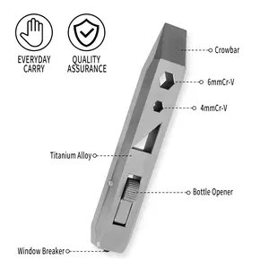 TGZUO Titanium Crowbar, Multi functional Tool, Portable Pocket EDC, 3.94in, 1pc TGZUO Titanium Crowbar, Multi functional Tool, Portable Pocket EDC, 3.94in, 1pc