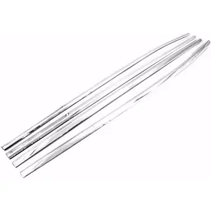Sizver Polished Stainless Steel Window Sills Trims For 2015-2017 Chevy Silverado 2500/3500 Crew Cab