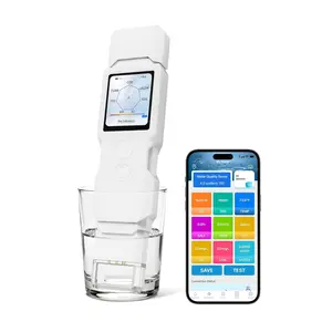 9-in-1  Water Tester with APP , Digital Water Test Kit for Turbidity, TDS, EC, Temp, Salt, GH, TOC, COD & UV275, Professional Water Tester for Drinking Water, Well, Tap & Outdoor.