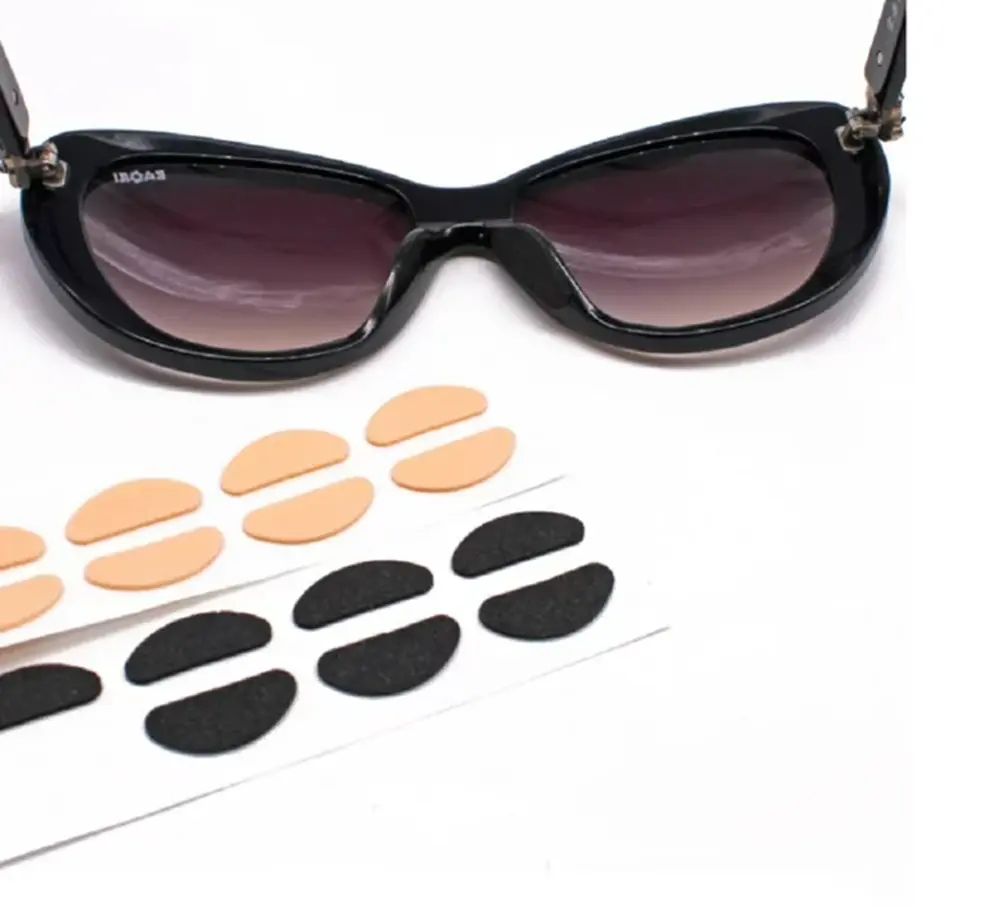 TIKA 10-Pair Anti-Slip Foam Nose Pads for Eyeglasses and Sunglasses, Comfortable Stick-On Glasses Pads