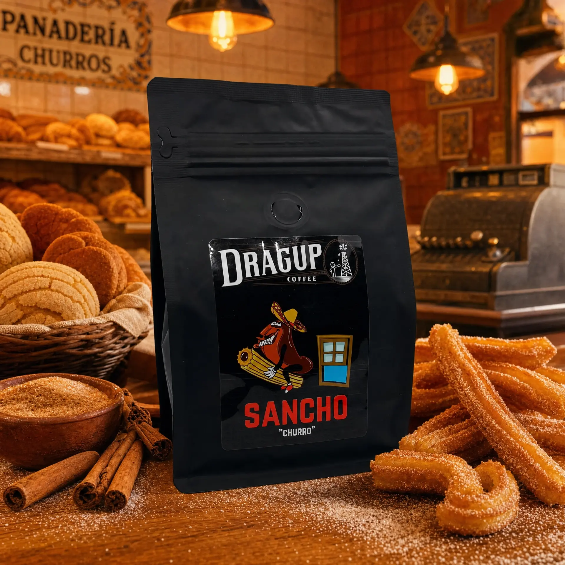 Drag Up Coffee SANCHO Churro Flavored Medium Roasted Specialty Grade Coffee