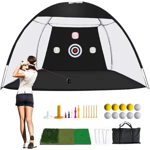 Golf Net, 10 x 7ft Backyard Practice net, Golf Hitting,Driving Net with mat for Indoor/Outdoor