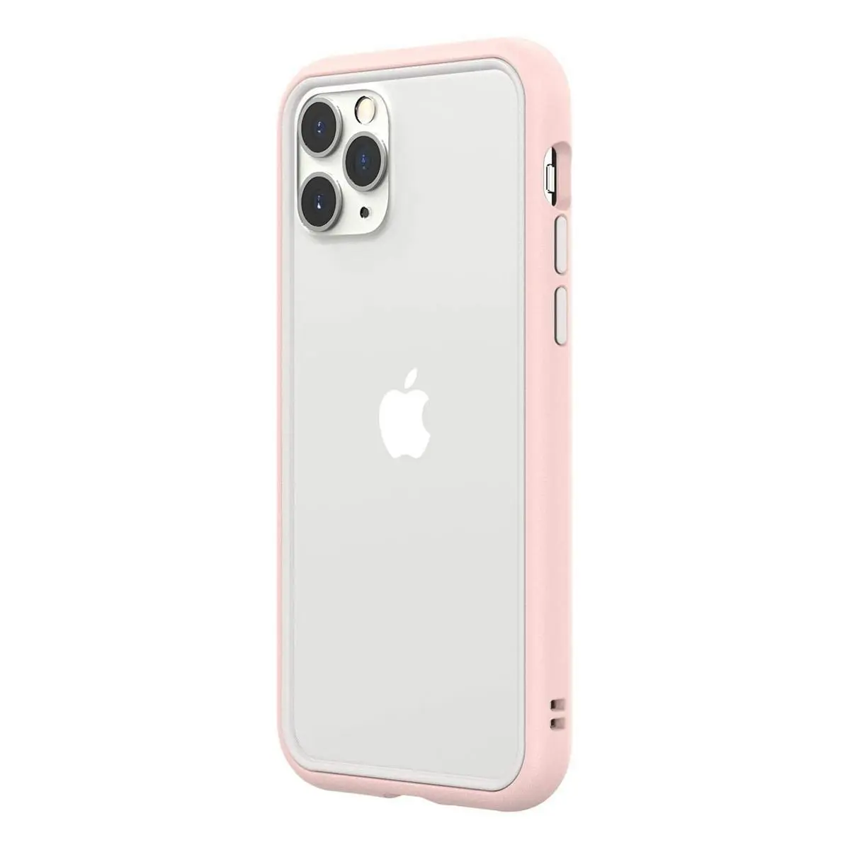 RhinoShield CrashGuard NX Modular Smartphone Protection Casing - for iPhone 11 Pro, Blush Pink Frame, White Rim, White Button, Personalized Cover, Accessories