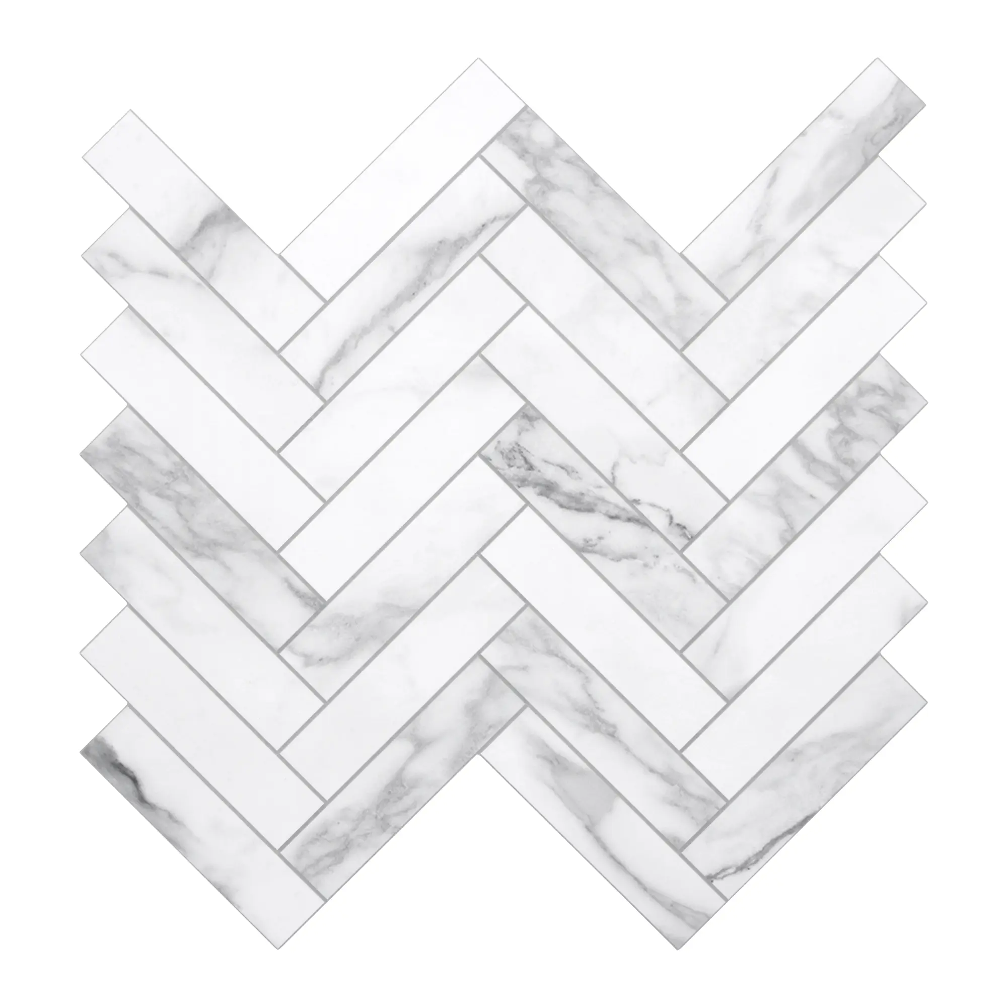 INNO STICKES Self Adhesive Waterproof 3 mm Thick Herringbone Backsplash Tiles, 10-Sheet 12x13 in Stone Composite Peel-and-Stick Tiles for Kitchen, Bathroom, Fireplace, Laundry - Residential and Commercial Use