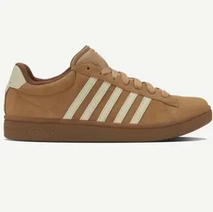 K Swiss Men's Court Tiebreak II SDE IDTN Suede Leather Sneakers with Die-cut EVA Sock Liner & Rubber Outsole