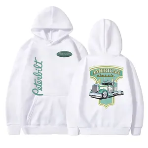 Peterbilt Vintage Truck Hoodie Funny Graphic Tee Vibe Summer Outfits Streetwear Highway Rig Pullover Shirt Casual Menswear
