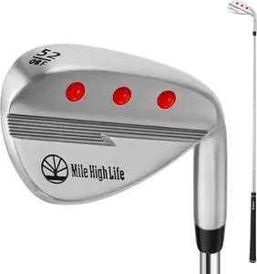 Mile High Life Golf Wedges - 50/56/58/60 Degree Gap Wedge with Rubber Grip for Men & Women - Entry Level Lob Wedge Clubs - Right Hand