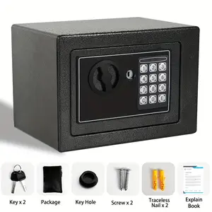 Fireproof Safes with Fireproof Money Bag & Sensor Light Digital Keypad Home Safe with Fireproof Bag & Adjustable Shelf Security Safe for Money Business Office Money Safe Box Color: Black-