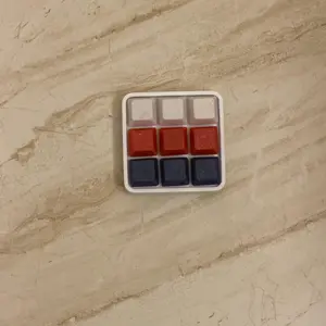 LIMITED EDITION!!! Grab your 4th of july clicker before its sold out.3 by 3 clicky fidget 9 keys 3D Printed Base and Keycaps