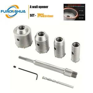 7pc Pro-Grade Masonry Hole Saw Kit - SDS-Plus/MAX Shank & Tungsten Teeth for Concrete/Brick/Tile | USA Stock 3-Day Delivery