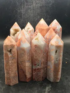 Pink agate tower! 2.8 too 3.8 inches tall!