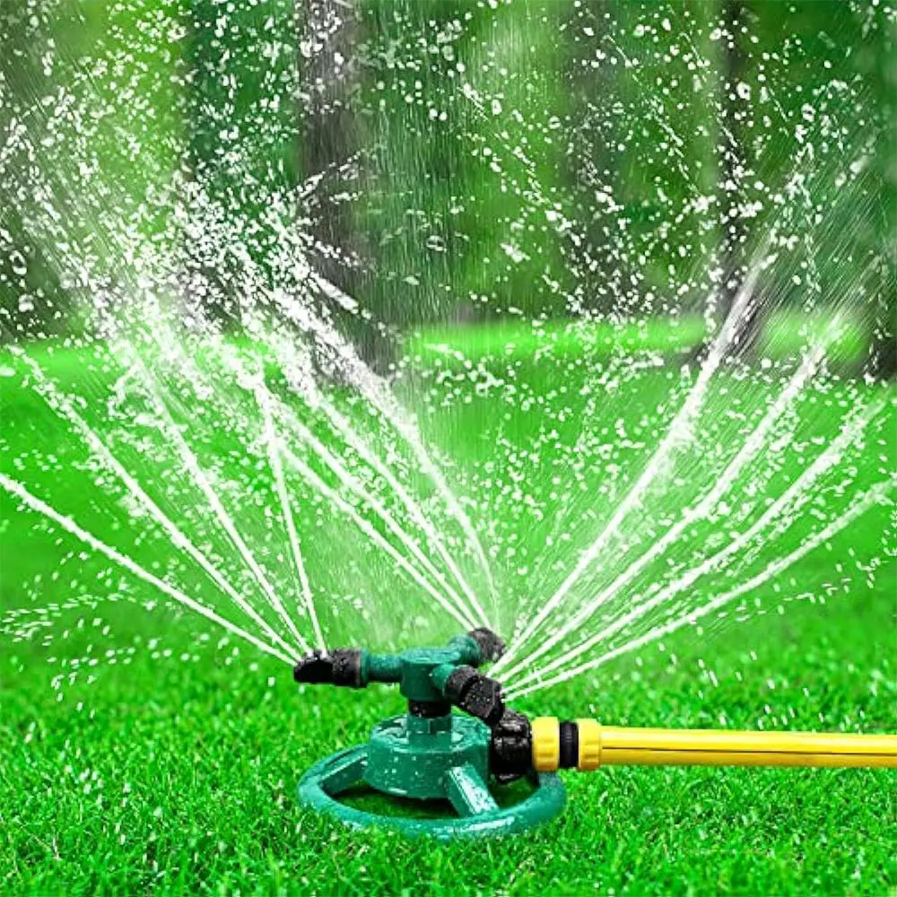 360 Degree Rotation Lawn Sprinkler, Automatic Garden Water Sprinkler, Lawn Irrigation System, Large Area Coverage Rotation Sprinkler, Outdoor Spray, Watering, Sprinklers for Yard, Watering Systems, Automatic Watering Devices, Lawn Sprayer