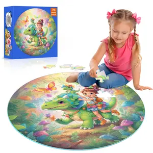 Fun Cognitive Large Block Puzzle, Floor Puzzle, Cute Cartoon Style, Early Learning Gift, Family Interactive Game