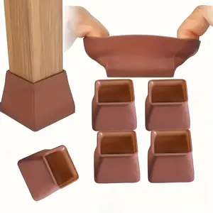 8 sets of minimalist silicone chair leg covers anti-slip, scratch-resistant and wear-resistant home office floor protection covers.